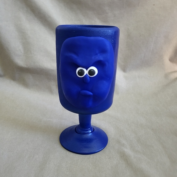 💙💦Blue Glass 🦋 Wine 🧊Cup - Picture 1 of 5